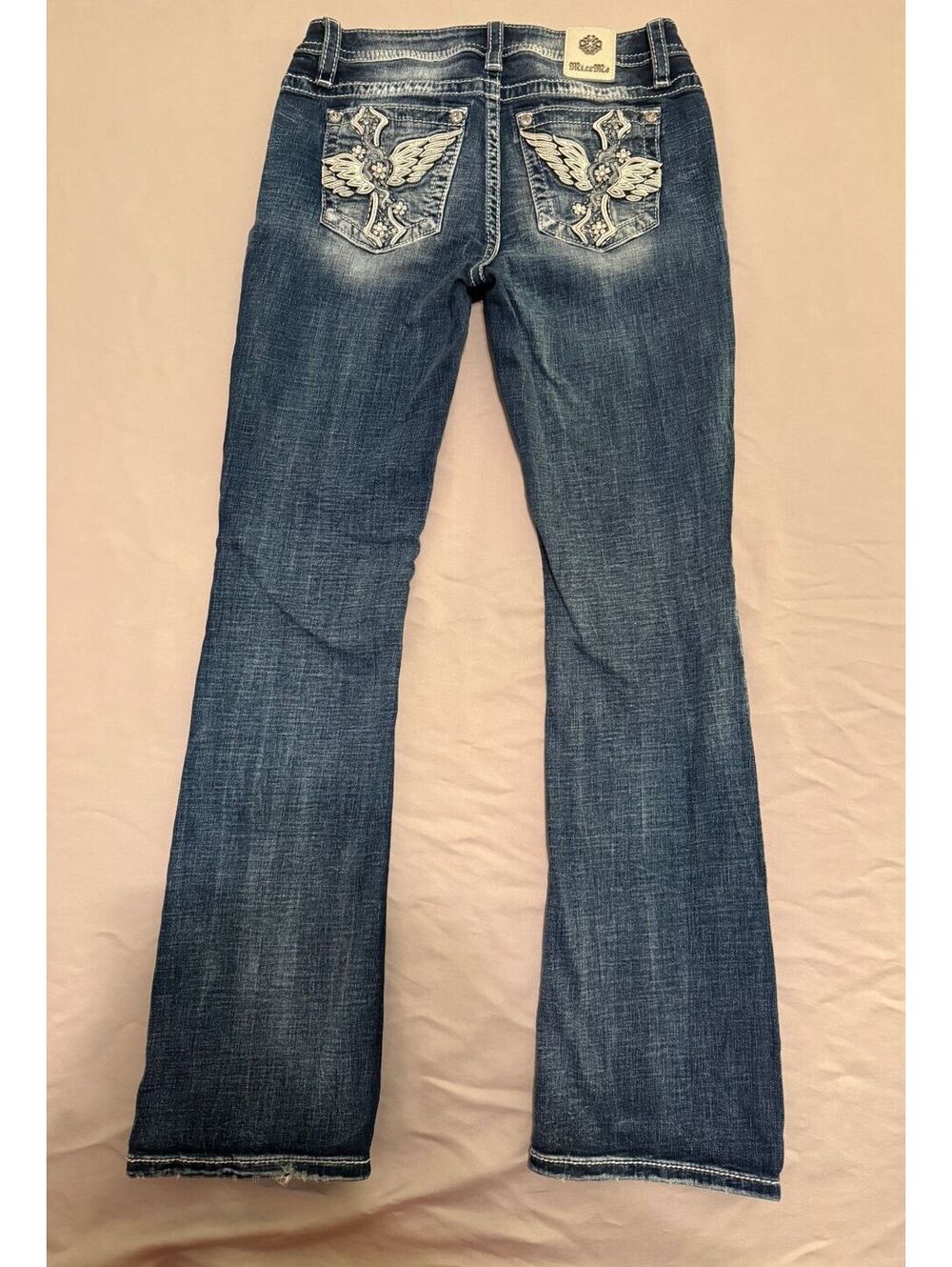 Miss Me Jeans - Wings/Cross Back Pocket Design